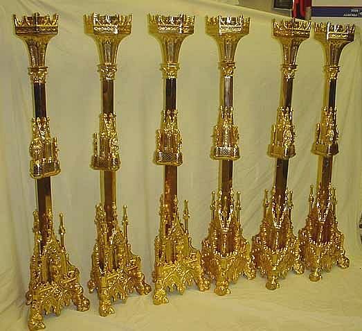 Gothic Styled Altar Candlesticks