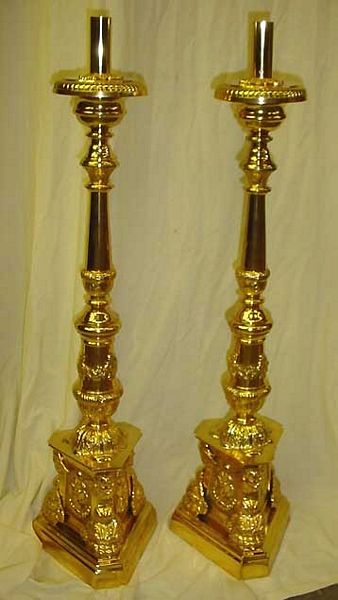 Neo-Gothic Style Altar Candlesticks