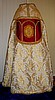 SPANISH COPE IN WHITE/GOLD REAL METAL FABRIC