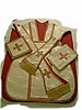 Roman Set in Cream with Red trims