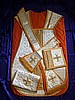 Roman Vestments in white/gold metallic fabric, unique bullion Crosses, British trimmings, pure silk lining, emblem can be changed.