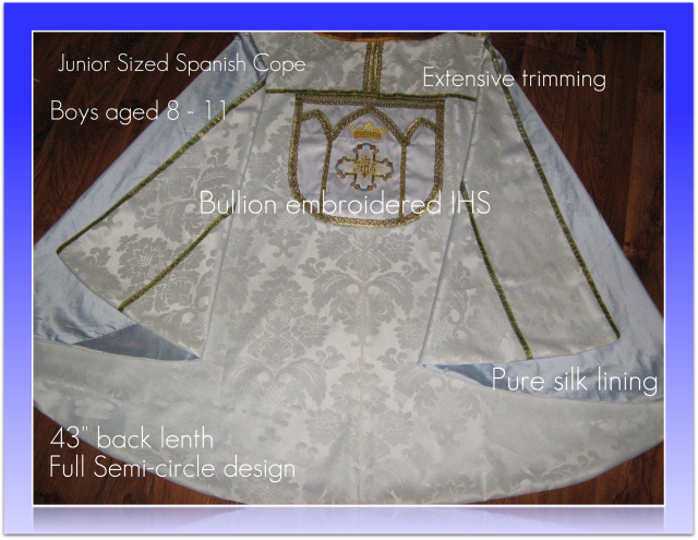 Benediction Set with Spanish Cope and matching Humeral Veil