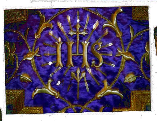 Purple Roman (pale shade) with Bullion Embroidery