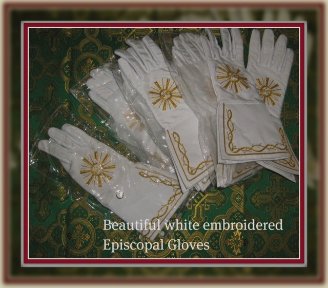 Bishop's gloves in all Liturgical Colours