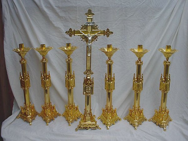 Set of Six Candelabrae featuring Angels