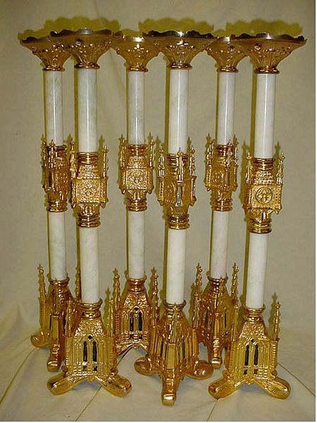 Set of 6 Altar Candelabras